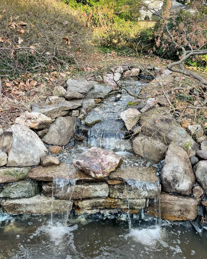 How To Create A Natural Looking Waterfall For Your Pond   Stream And Waterfall Into Pond.webp