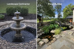 Landscape-contractor-water-feature-vs-pond-builder-Premier-Ponds-water-feature